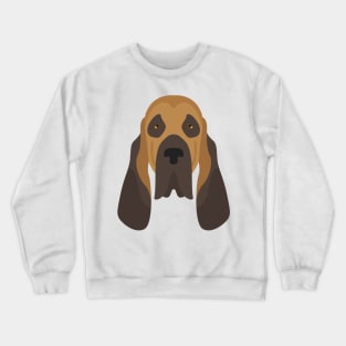 Bloodhound Face Crewneck Sweatshirt